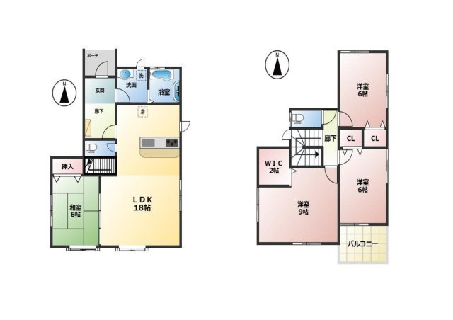 安養寺町　中古戸建ての間取り