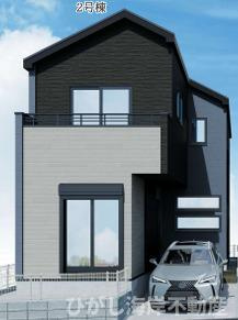 茅ヶ崎市若松町　新築戸建　全2棟　の外観パース|２号棟イメージパスですので実際のものと多少異なります