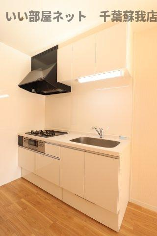 サンハイム学園前　Ｂのキッチン|コンパクトなキッチンで掃除もラクラク