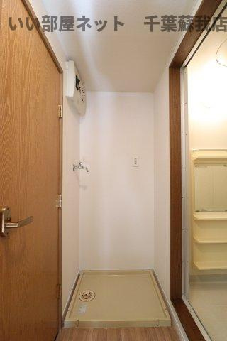 サンハイム学園前　Ｂの洗面所|洗濯機置場