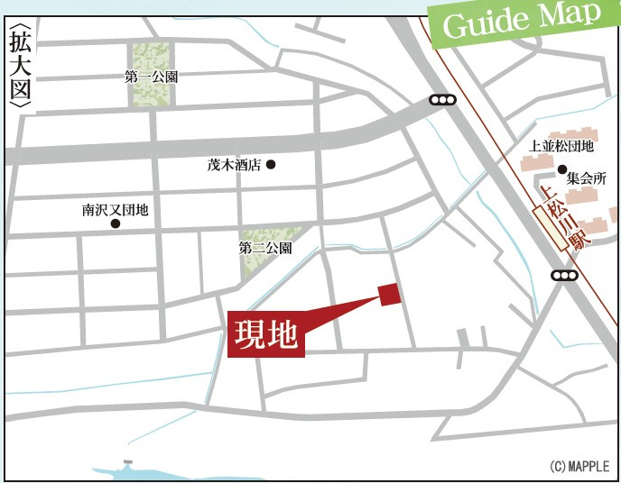 新築戸建・新築建売　福島市南沢又河原前【長期優良住宅認定】北沢又小・信陵中の地図