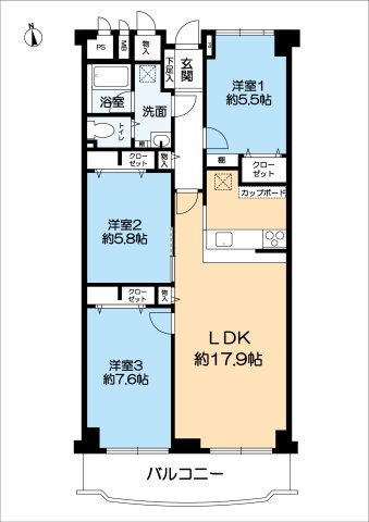 ローズハイツ夙川の間取り