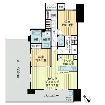 サーパス博多サウスガーデンの間取り