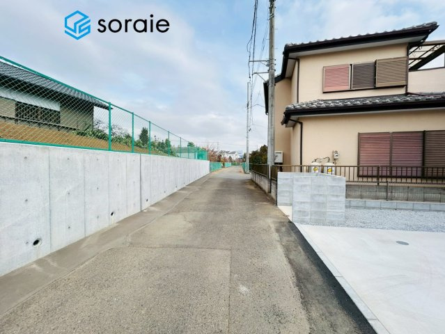 所沢市北野南第2　全4棟　新築戸建　リーブルガーデンの前面道路含む現地写真|2/24　撮影
