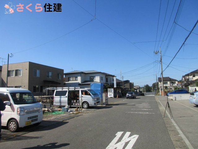 宇都宮市清原台1丁目　1号棟の前面道路含む現地写真|令和8年1月下旬完成予定。