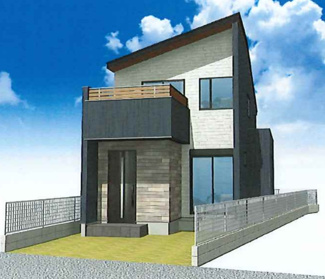 【外観パース】 | 【仲介手数料無料！！】日野市東豊田4丁目　新築戸建て（全7区画）7号棟　5490万円