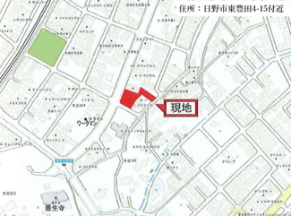 【地図】 | 日野市東豊田4-15付近