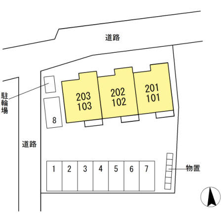 チャス　レジデンス　Ⅰの区画図