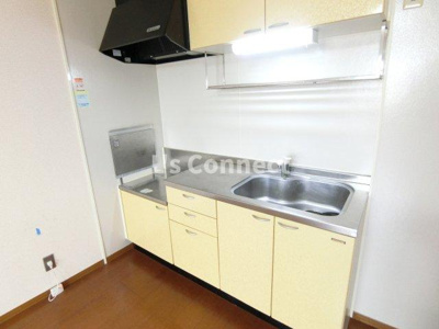 【キッチン】 | リビングタウン旭Ｃ | ２口ガスコンロ設置可能なキッチン。