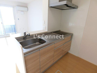 【キッチン】 | Ｄ－ｒｏｏｍ中里 | ２口ＩＨヒーターのシステムキッチン。