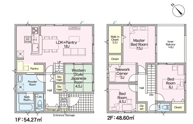 福岡市西区今宿1丁目第4-2棟（1号棟）の区画図|配置図（1号棟）