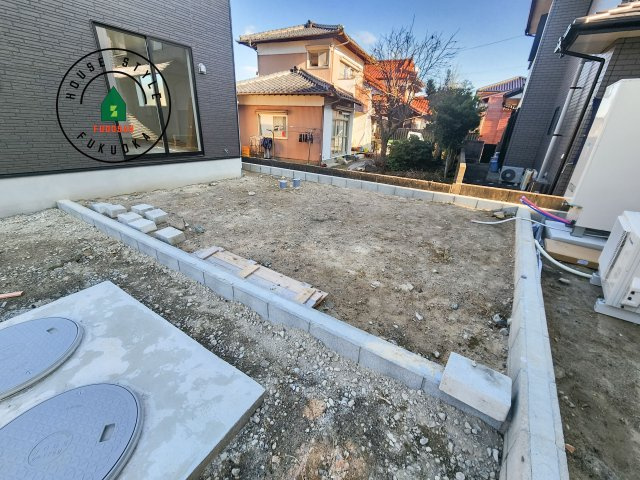 糸島市二丈深江第3-7棟（4号棟）の庭|お庭で自由な時間を過ごせます。