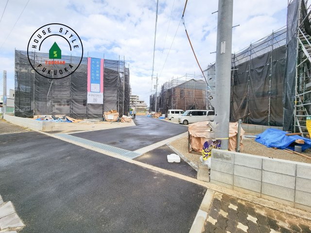 糸島市二丈深江第3-7棟（5号棟）の前面道路含む現地写真|見学の時間などお気軽にお問い合わせ下さい。