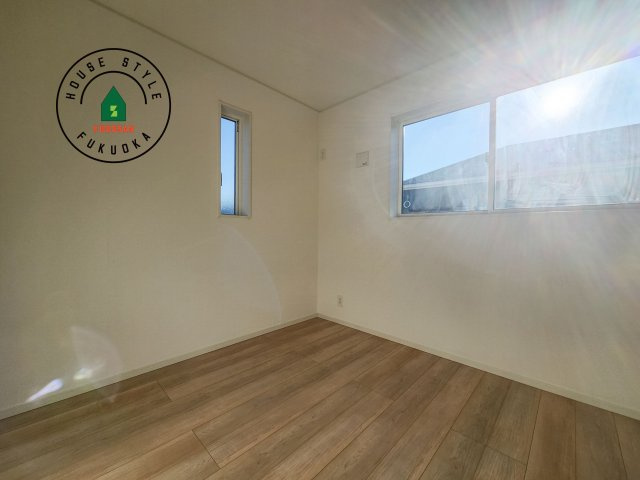 糸島市二丈深江第3-7棟（3号棟）の和室|将来的に、琉球畳を引きまして和室風にすることも可能です。