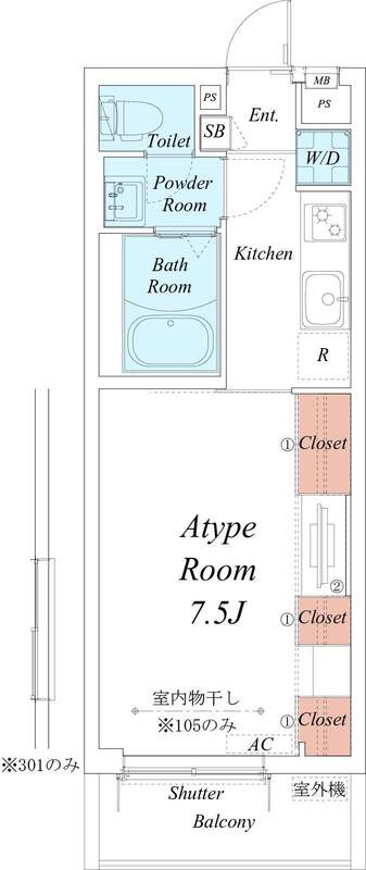リブリ・秋津ビラの間取り
