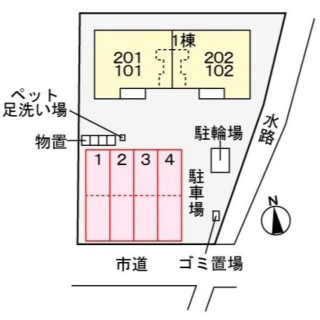 カーサソレアーダの駐車場