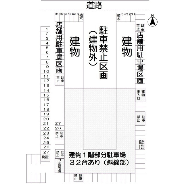 岐阜市加納愛宕町のアパートの駐車場