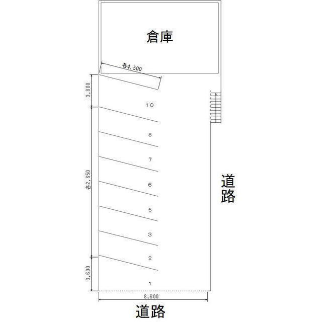 岐阜市長良の駐車場の外観