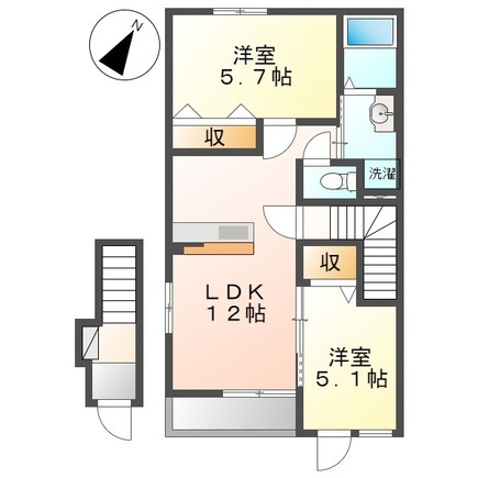 モイス・シャーム熊取の間取り