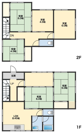 【間取り】 | 神奈川県横須賀市阿部倉 中古戸建 2棟バルク売り | Bの間取りです