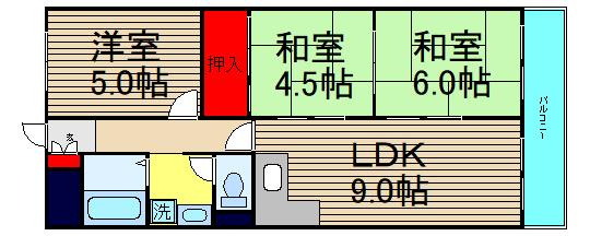 コボリマンション夙川老松台D棟の間取り