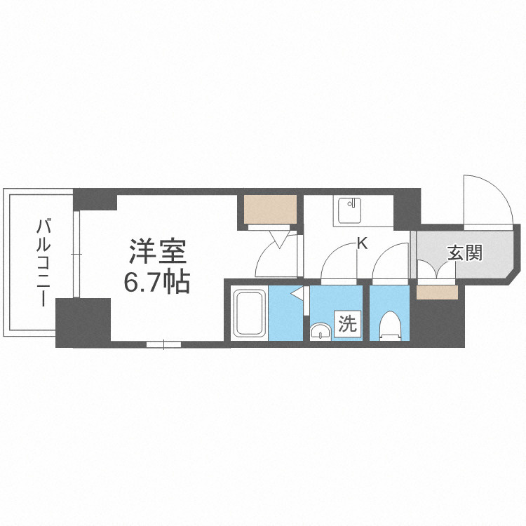 エスリード大阪上本町ブランシュの間取り