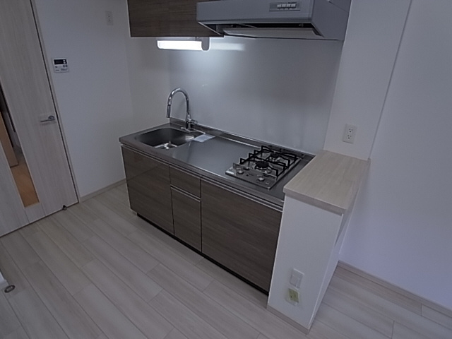 神戸市兵庫区三川口町１丁目の賃貸マンションのキッチン|システムキッチン（ガス２口）