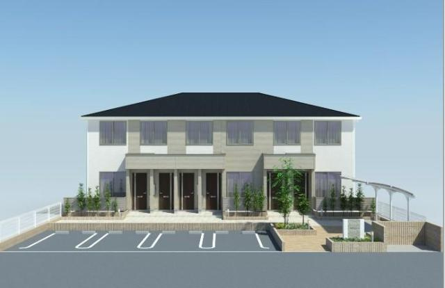 岩倉市東町藤塚Ⅱ期　新築アパートの外観|完成予想図