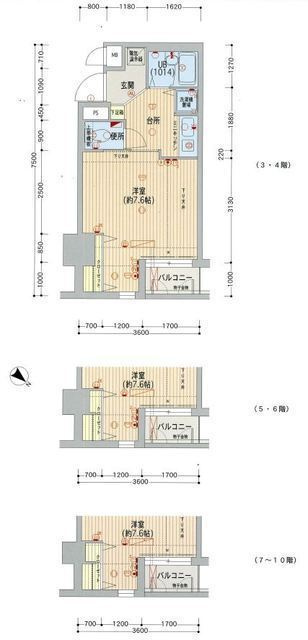 プレサンス神戸メリケンパーク前の間取り
