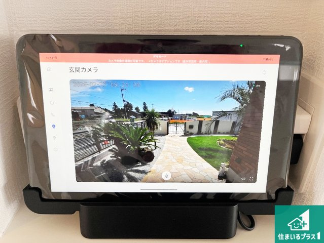明石市大久保町山手台　第24-2期　新築一戸建ての防犯設備|カラーモニターインターホン！声だけでなく来訪者の姿や顔がモニターで確認できるので、小さなお子様がいらっしゃるご家庭でも安心できます！