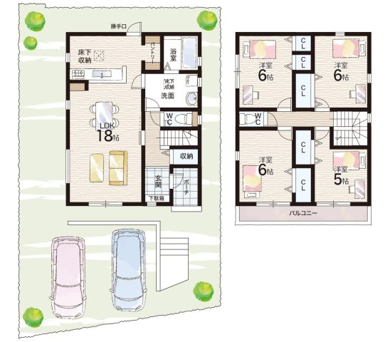 明石市大久保町山手台　第24-2期　新築一戸建ての間取り|1号地