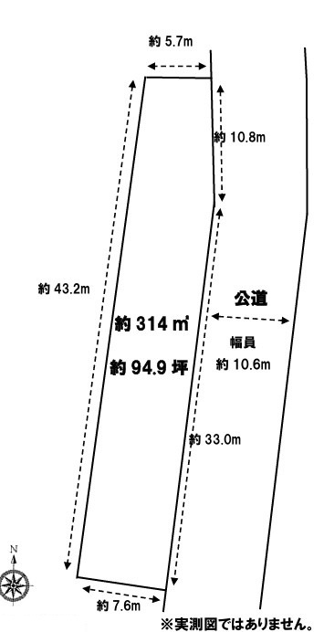 【置き場】鶴ヶ島市太田ヶ谷売地の土地図|土地図です