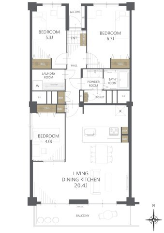 【間取り】千葉ガーデンタウンＣ棟 