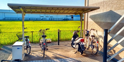 【その他】 | レオパレスライフタナカⅡ | 屋根付き駐輪場