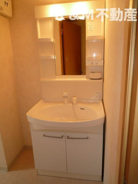 ヴァーグ弐番館の洗面所|忙しい朝には欠かせない洗面所です