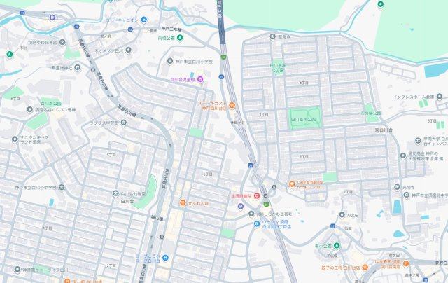 神戸市須磨区白川台　第24-1期　新築一戸建ての地図