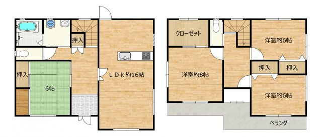 リフォーム中古戸建　本巣市七五三　平成18年築の間取り