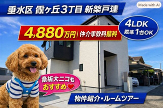 【外観】 | 神戸市垂水区霞ケ丘3丁目　新築戸建　仲介手数料無料！ | 外観もきれいです