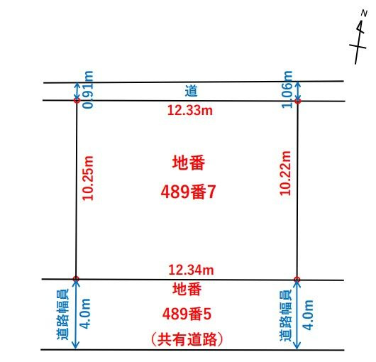 福岡市早良区賀茂４丁目　売り土地の区画図