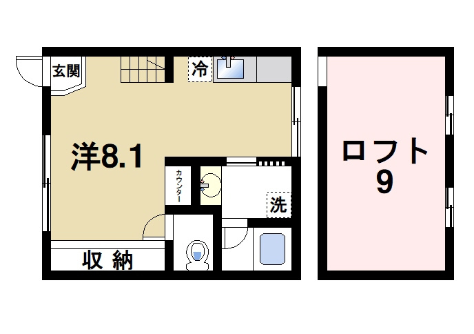 rikugou hugel（リクゴウヒューゲル）の間取り