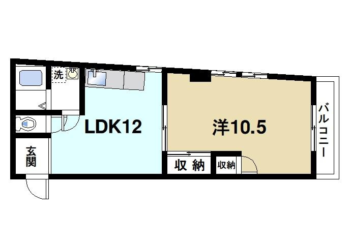 マンション芝の間取り|広々とした間取りです。
