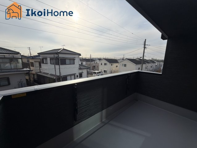 神戸市西区玉津町今津25-1期　2号棟　新築戸建のバルコニー|◆同社施工例◆陽当り良好のバルコニーです♪バルコニー屋根は８万円～設置可能です。