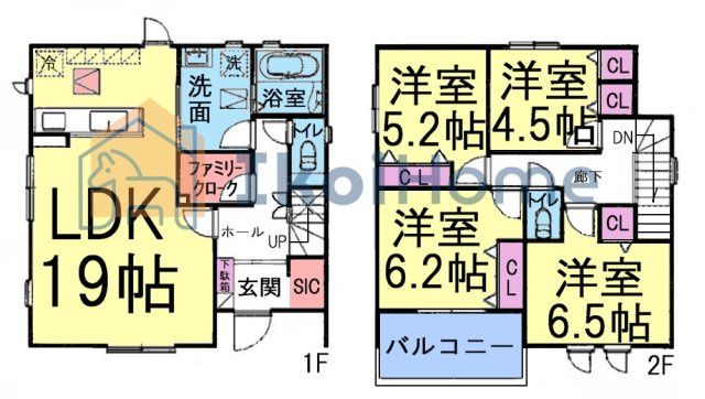 神戸市西区玉津町今津25-1期　2号棟　新築戸建の間取り|【ホームページに現地動画掲載中】●年中無休：当日予約可●建物は約32.6坪！LDK約20帖で広々！