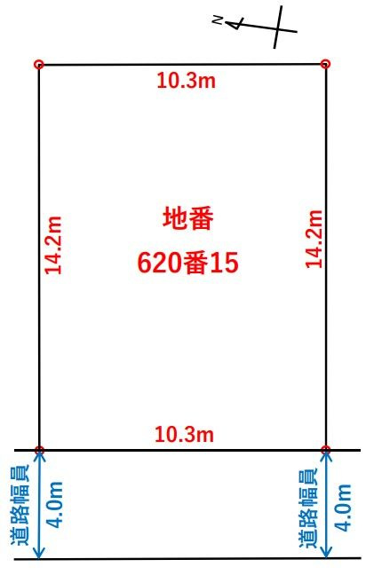 福岡市早良区原６丁目　売り土地の区画図