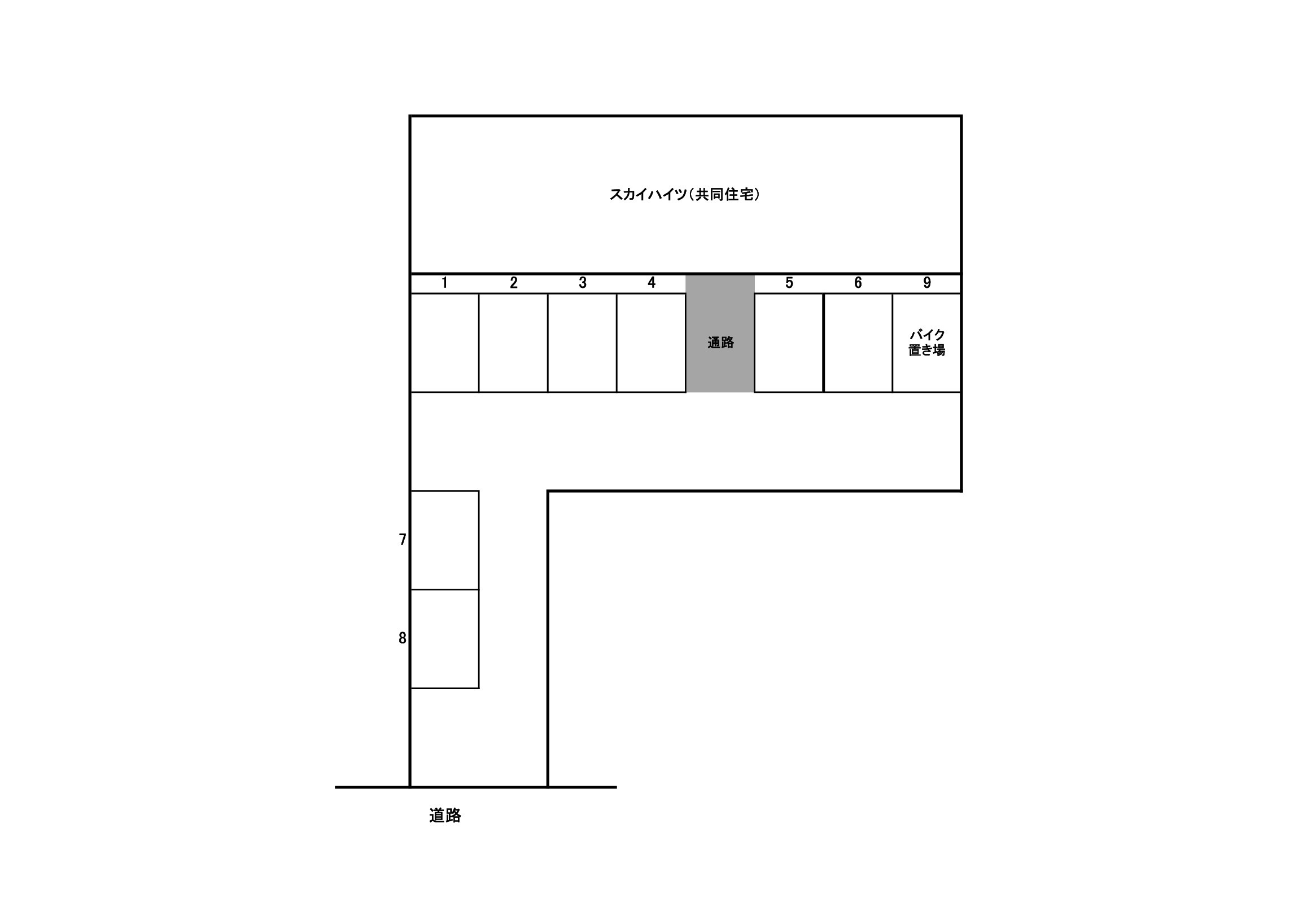 スカイハイツの区画図