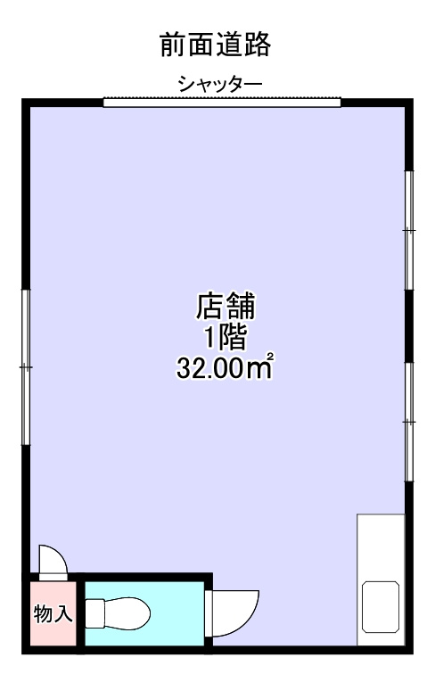 相之川三丁目貸店舗の間取り