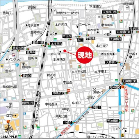 セレニテ天六リアンの地図