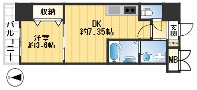 エスリードレジデンス江坂垂水町の間取り