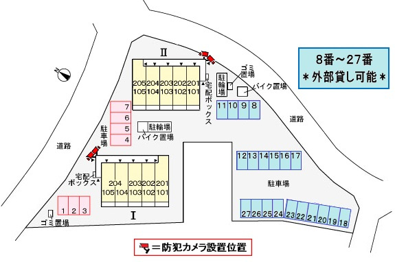 フォンターナ・コリーナⅠの区画図