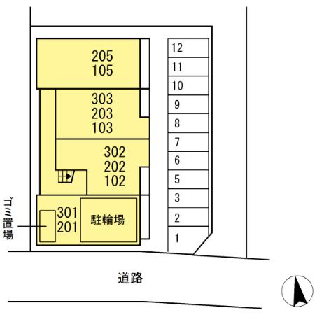 Laffinageの区画図